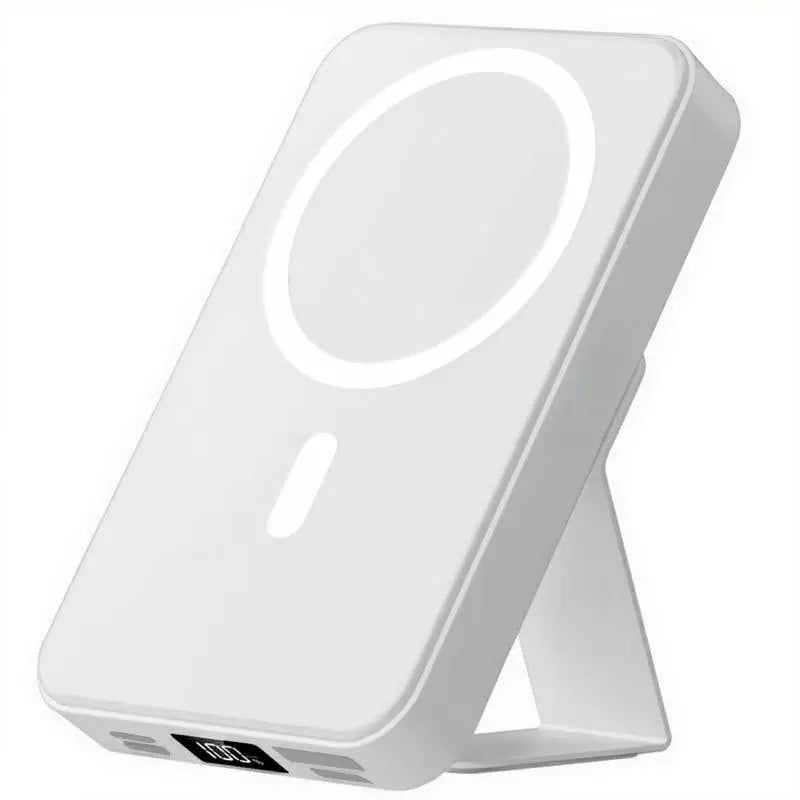 10000Mah Magnetic Power Bank - Portable Mobile Charger with Foldable Stand, LED Digital Display, for Iphone, Android, Smartphone, Back to School Haul Tools and Gadgets, Compact Travel Gifts for Him Battery Pack,Back to School,Back to School Haul