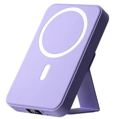 10000Mah Magnetic Power Bank - Portable Mobile Charger with Foldable Stand, LED Digital Display, for Iphone, Android, Smartphone, Back to School Haul Tools and Gadgets, Compact Travel Gifts for Him Battery Pack,Back to School,Back to School Haul