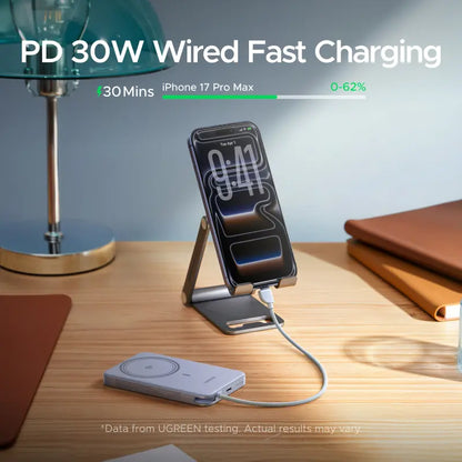 UGREEN 65W USB-C Ultra Mini Gan Charger Bundle with 100W USB-C Cable,45W Gan USB C Wall Charger,Magnetic Power Bank Qi2 Certified 15W Fast Charging Wireless Battery Pack Slim 10000Mah Magsafe Portable Charger Tiktokshopbacktoschool